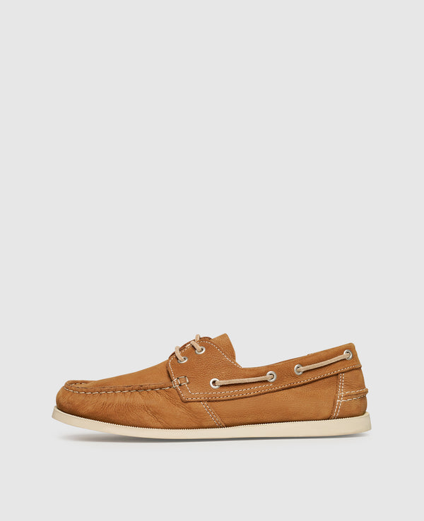 Elia M DS Herren Boat shoe Beige aus Calf nubuck