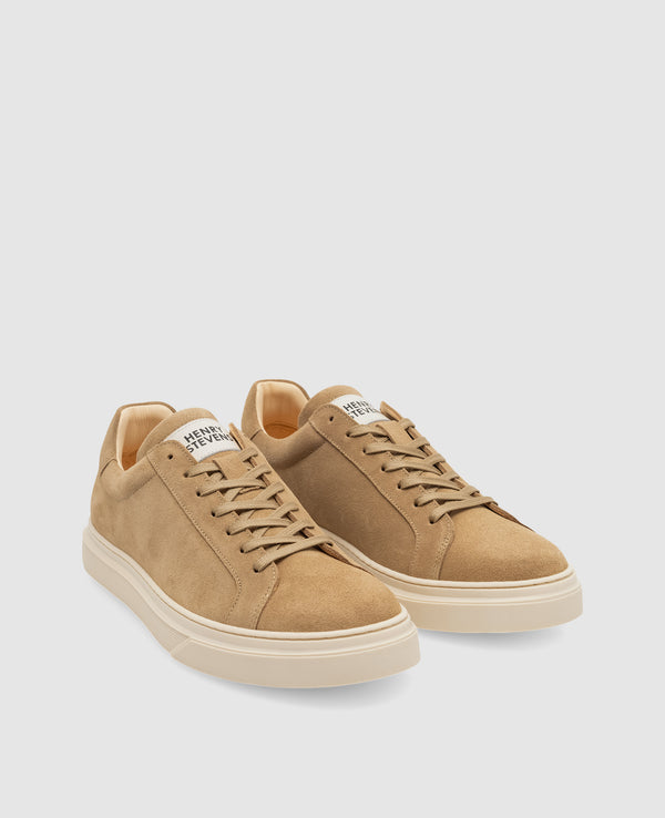 Travis S1 Herren Sneaker Beige aus Kalbsvelours