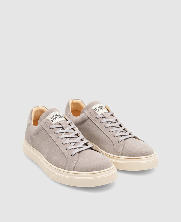 Travis S1 Herren Sneaker Grau aus Kalbsvelours