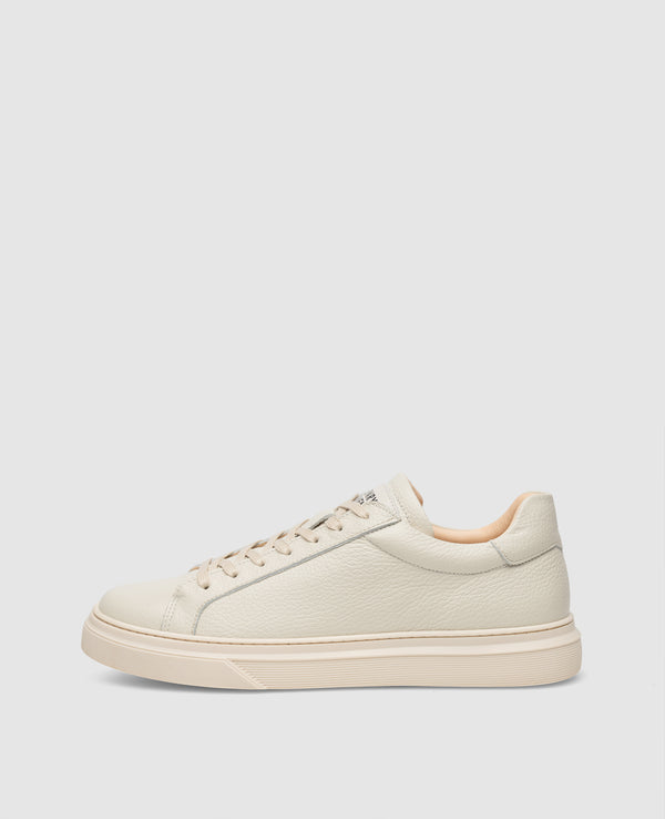Travis S1 Herren Sneaker Beige aus Kalbsleder mit Prägung