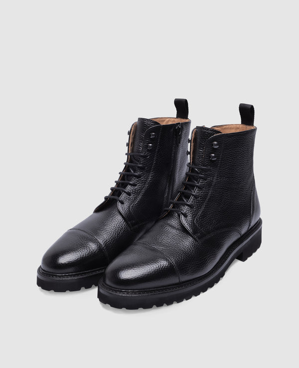 Winston CDB6 Herren Boot Schwarz aus Kalbsleder mit Prägung