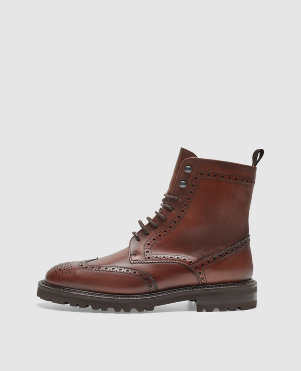 Bonnie FBDB5 Damen Boot Mittelbraun aus Boxcalf