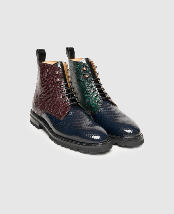 Bonnie PDB Damen Boot Grün/Blau/Bordeaux