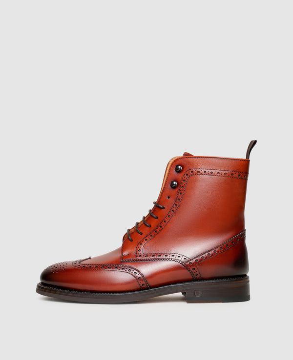 Ella FBDB Damen Boot Brandy aus Kalbsleder mit Handfinish