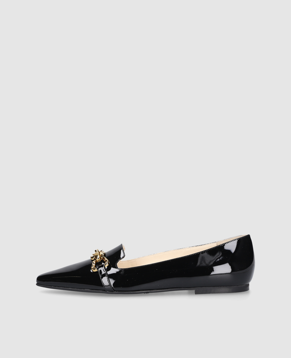 Madison HVL Damen Loafer Schwarz aus Lackleder