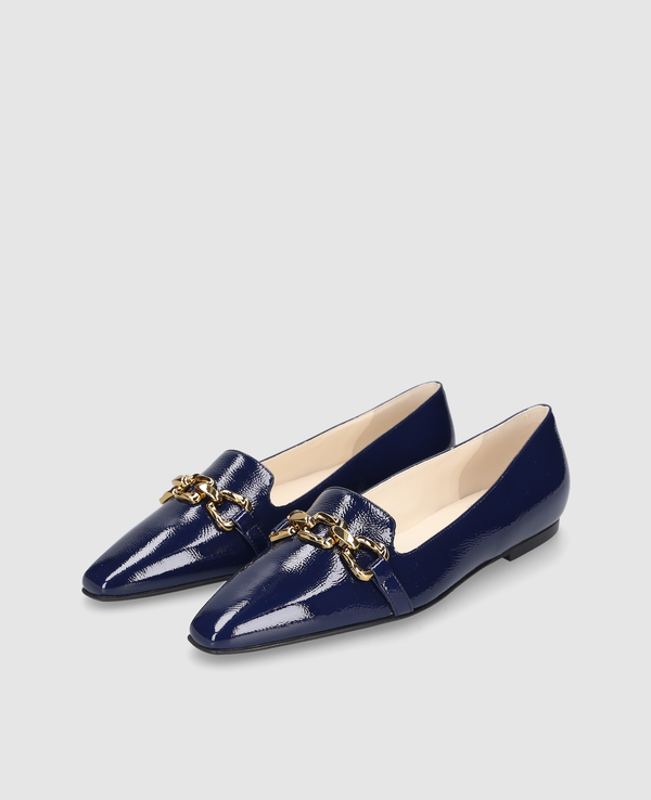 Madison HVL Damen Loafer Dunkelblau aus Lackleder