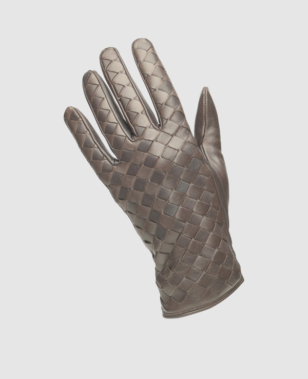 Handschuhe mit Steppung - Dunkelbraun