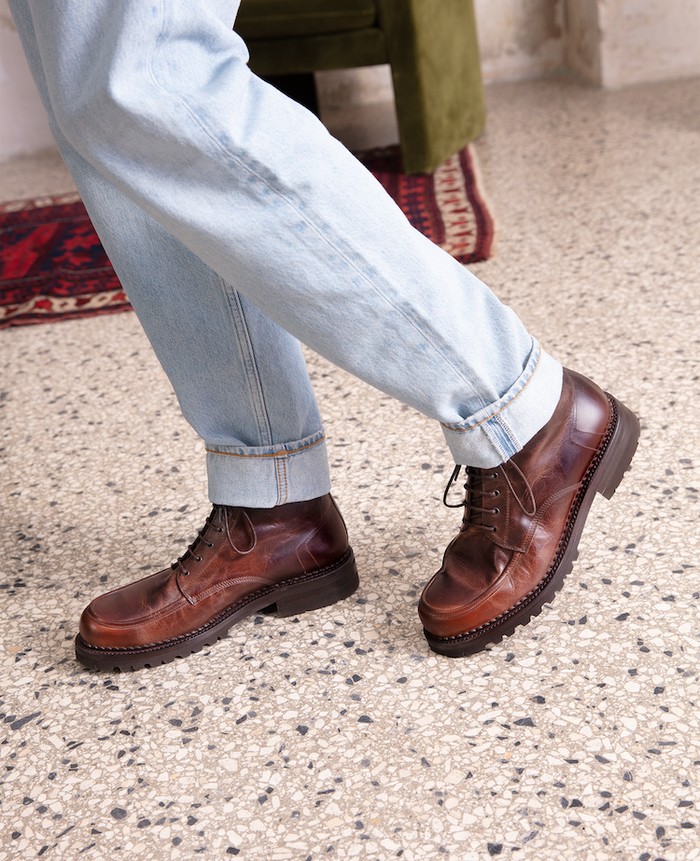 Harry NB Herren-Norweger-Boots in Braun Henry Stevens